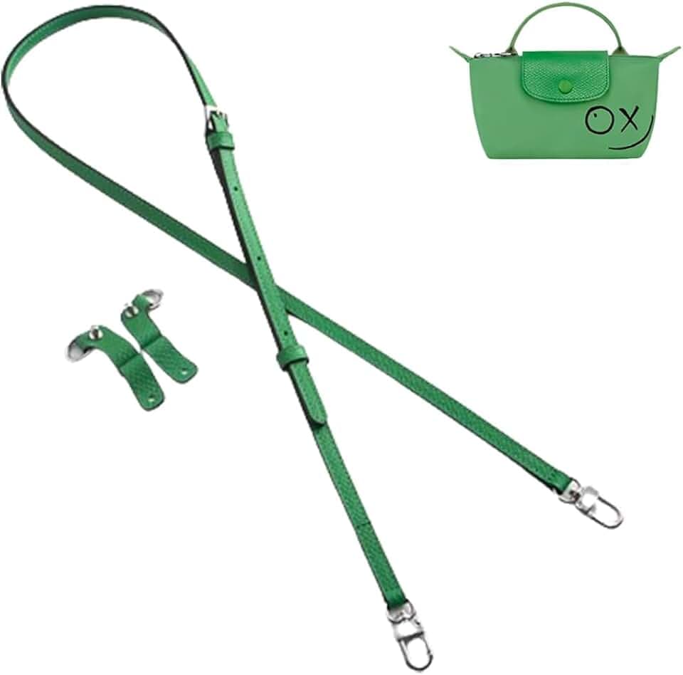Handtaschengurte Ersatz, Leder Handtasche Crossbody Schultergurt Verstellbar für Longchamp Tasche Frauen(Helles Grün)