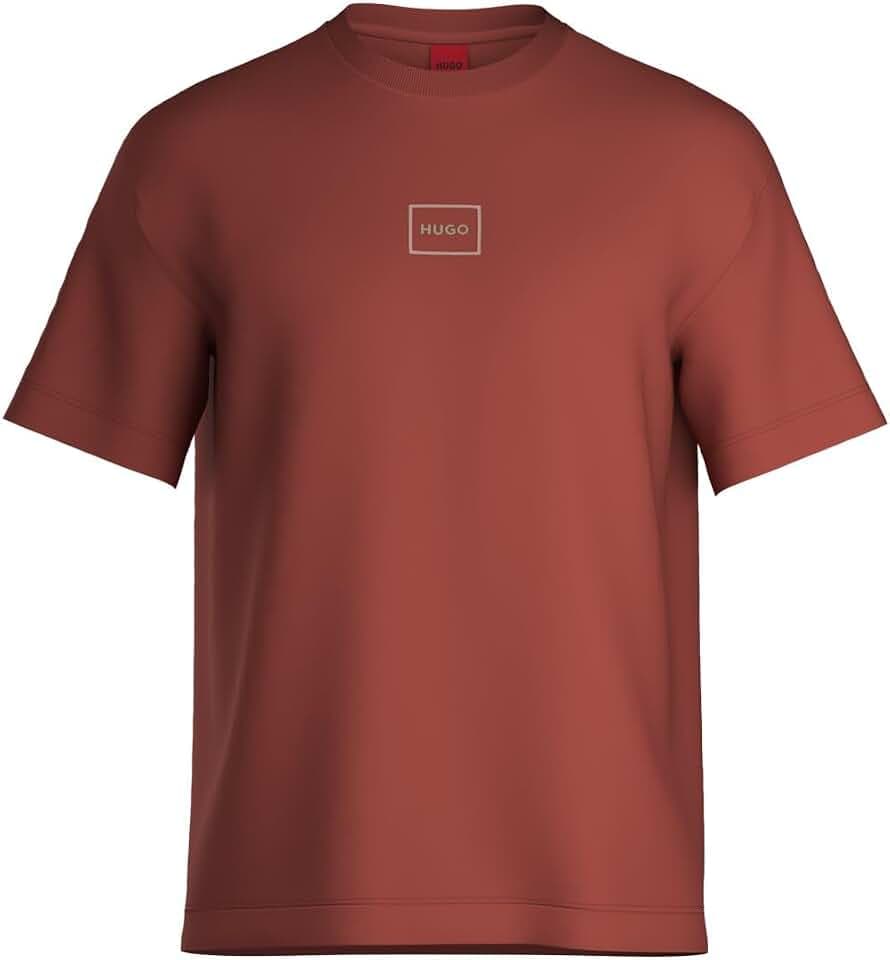 HUGO Herren Laze T-Shirt T-Shirt aus Stretch-Baumwolle mit Logo-Print