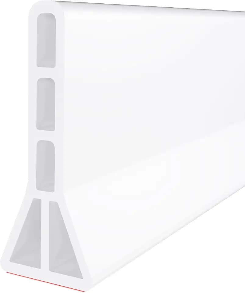 Raycity 3"H Shower Threshold Water Dam, Shower Water Guard (59 inch, White)