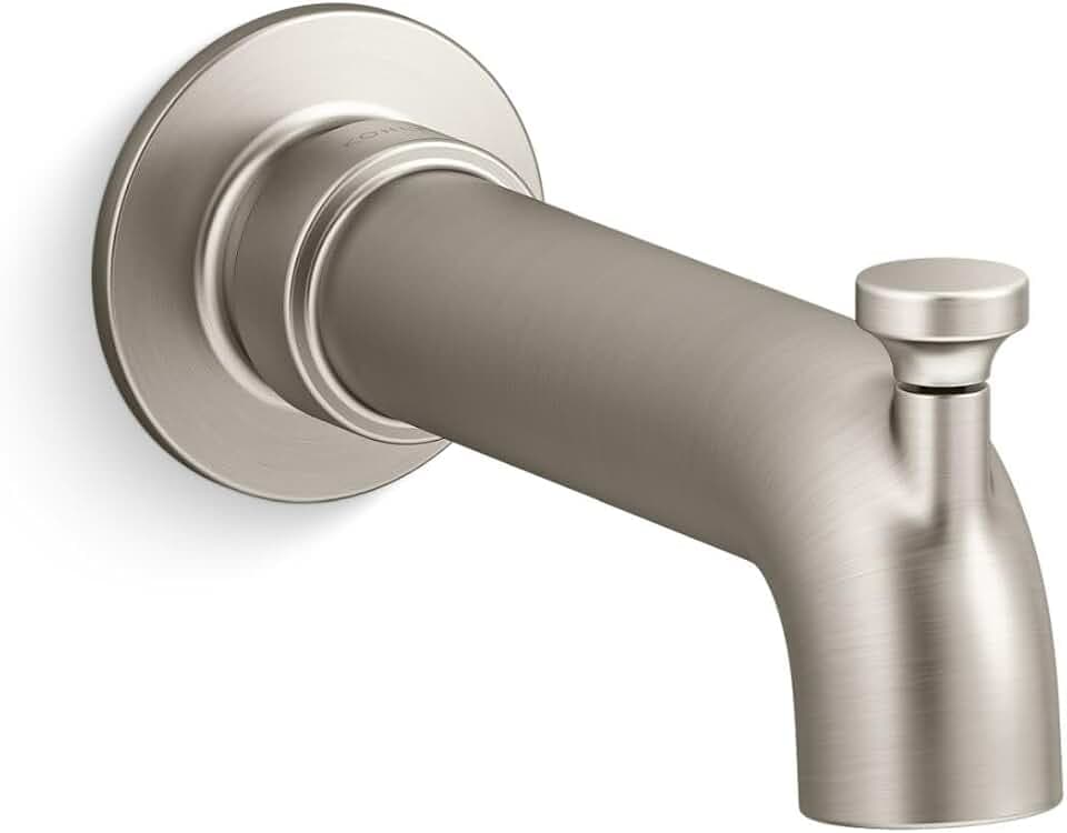 Kohler K35923-BN Castia by Studio McGee 6-5/8" Integrated Diverter Tub Spout Vibrant Brushed Nickel