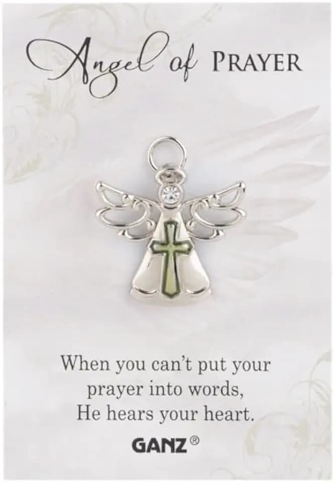 Ganz Angel of Prayer Pin, 1.25-Inch, Silver