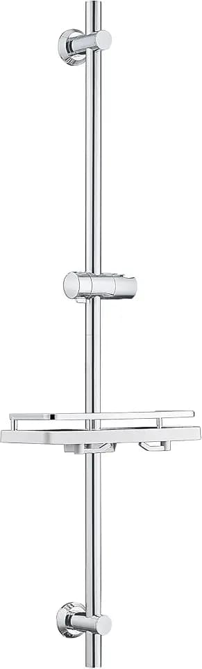 Görbach Duschset Edelstahl Duschstange mit Duschkopfhalterung, 100cm Chrom
