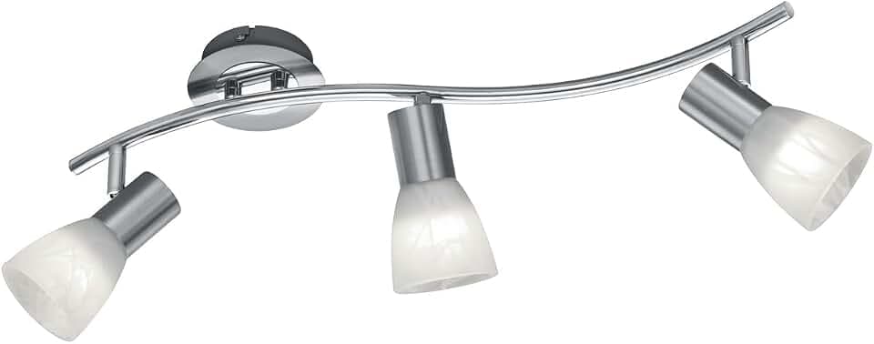 Trio Leuchten LED-Deckenleuchte "Levisto" in Nickel matt, Glas alabasterfarbig weiß 871010307