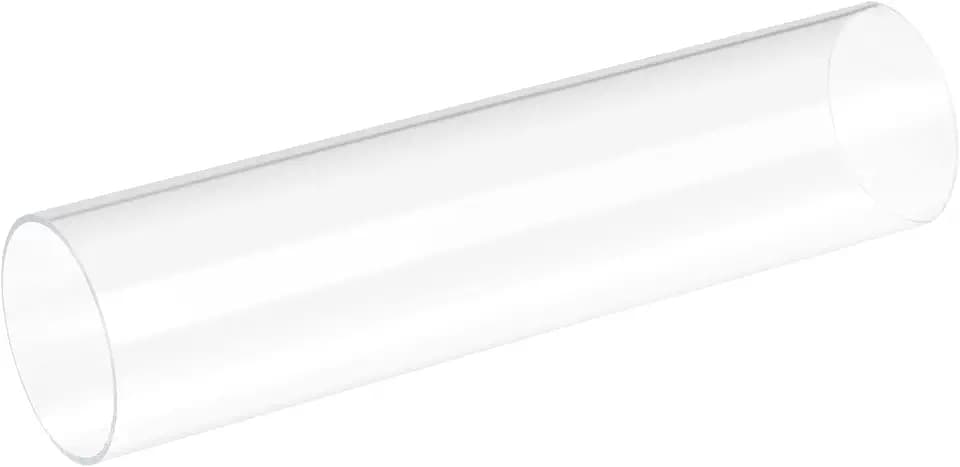 sourcing map PVC Transparent Rohr, Innendurchmesser 51mm Durchmesser 55mm LÄNGE 200mm Acryl Kunststoffrohr für Lampenbau, Stehlampen, Möbel