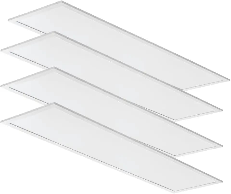 Lithonia Lighting CPX 1x4 LED Flat Panel Light, 1 Ft. x 4 Ft. LED Light Panel, Ceiling Lighting Fixture, 2500/3200/4000 Adjustable Lumens, 3500K/4000K/5000K Switchable CCT, Smooth Satin Lens (4-Pack)
