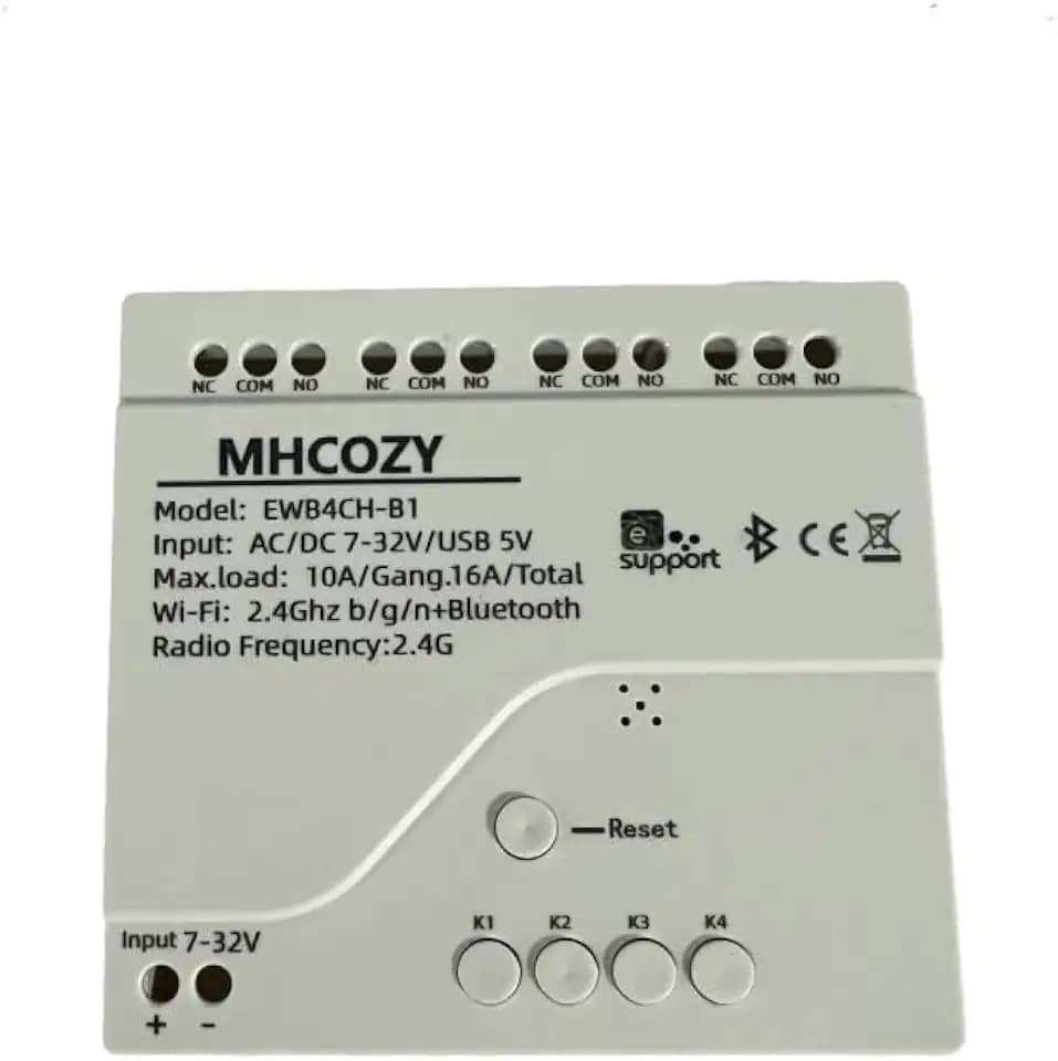MHCOZY Schalter Relais Wireless WiFi Hausautomation,kompatibel mit alexa Google Assistant (ewelink, 4ch)
