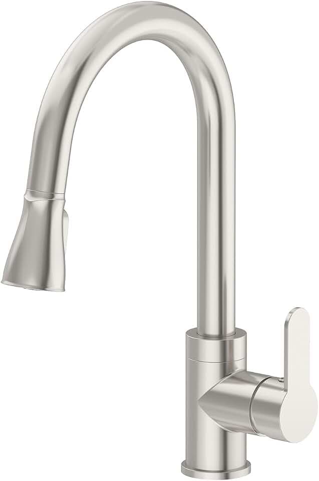 Symmons Identity Single Handle Pull-Down Sprayer Kitchen Faucet in Stainless Steel (1.5 GPM)