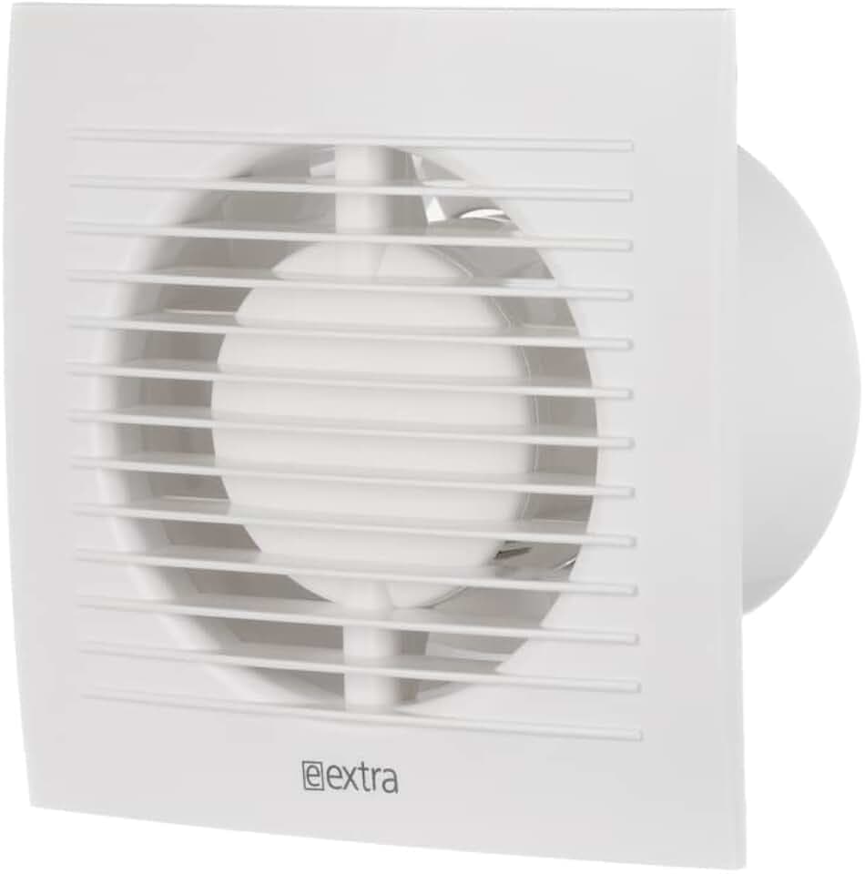 EUROPLAST Ø 125mm Wandventilator Lüfter AbluftVentilator Küche WC Bad - Lichtschalter-Aktivierung - Kunststoff - Weiß