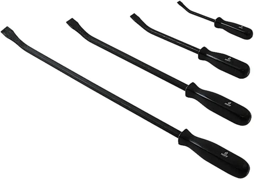SUNEX TOOLS 9704 Pry Bar Set with Ergonomic Handles, 8" - 24", 4-Piece