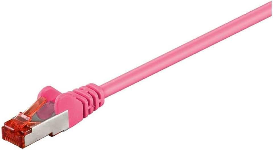 Goobay 95455 CAT 6 Patchkabel, S/FTP (PiMF), Magenta