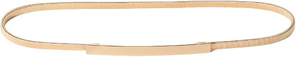 Belt Chain Belt for Women Skinny Metal Elastic Stretch Thin Waist Belt