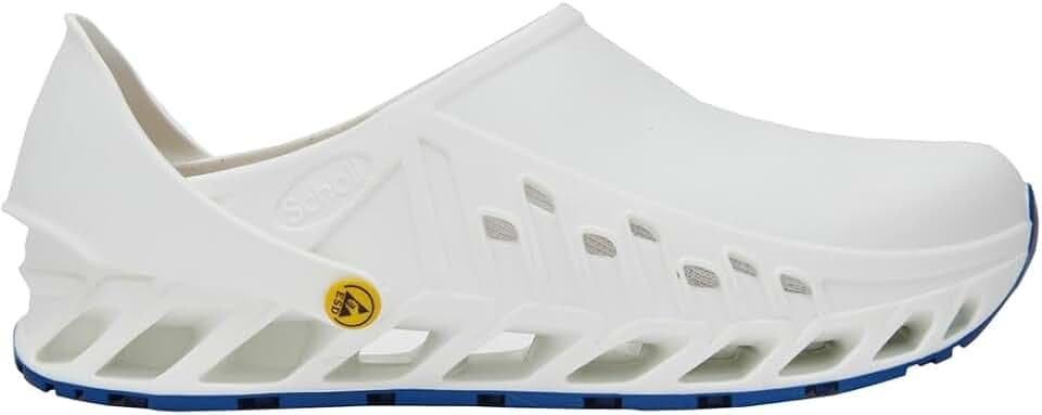 Scholl Evoflex - Professionelle Sanitärclogs für Herren und Damen, Ultraleicht, Komfortabel, Verstellbarem Riemen, Rutschfester Sohle, Herausnehmbarer Memory-Einlegesohle mit Antibakteriellem Futter