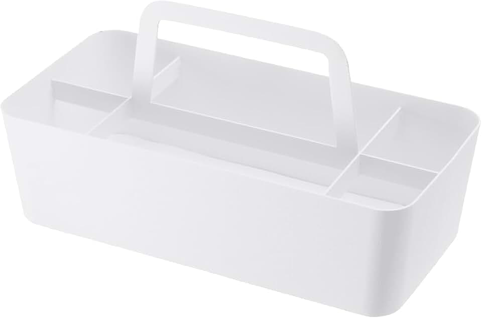 YAMAZAKI 2725 TOWER Toolbox L, weiß, Stahl/Silikon, Minimalistisches Design