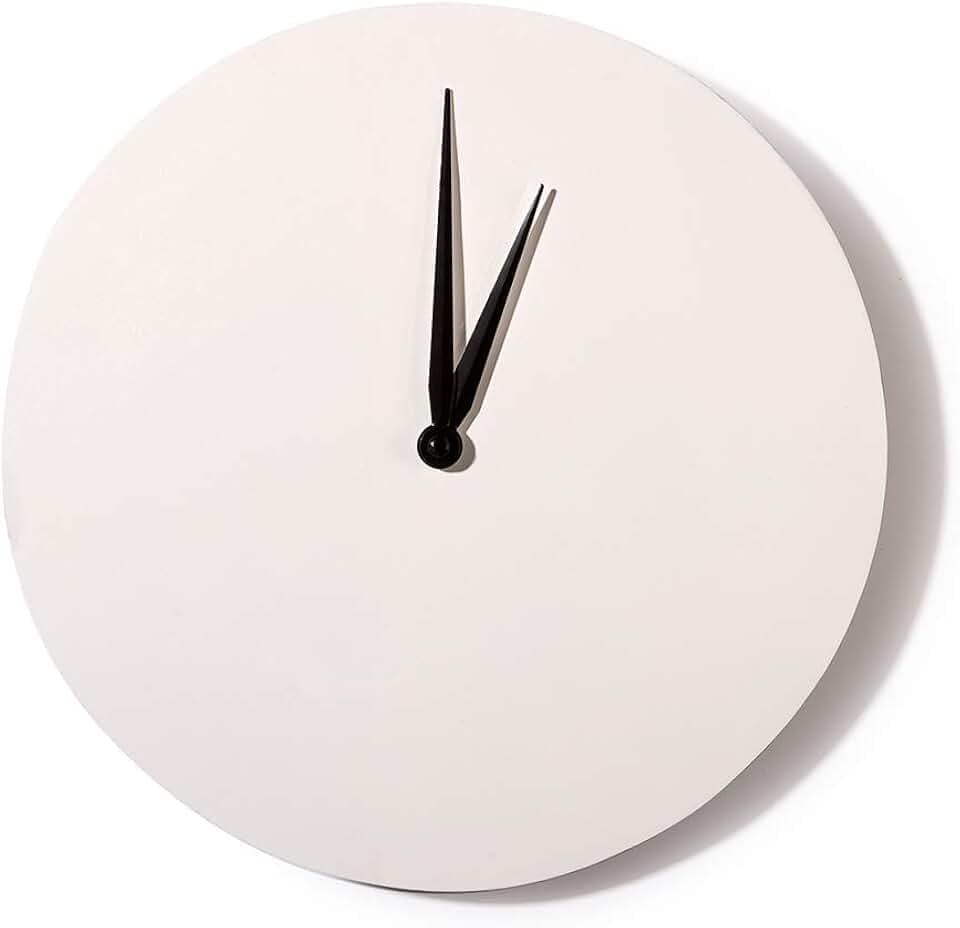 Artemio 14001239 Wanduhr für Dekoration, rund, 30 cm, weiß