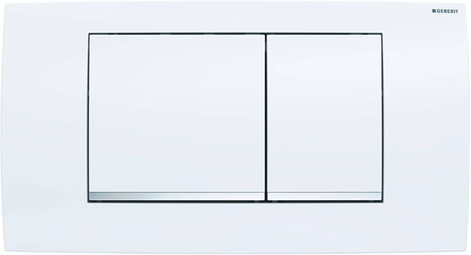 Geberit Twinline30 Betätigungsplatte, für 2-Mengen-Spülung, 115.899.KJ.1, Farbe: Weiß