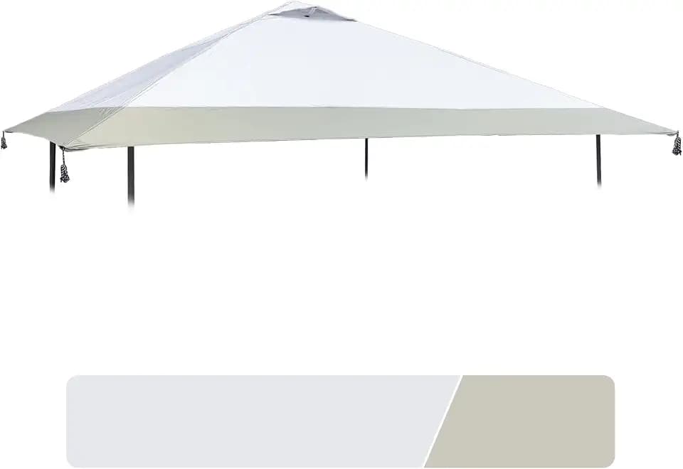 13x13 Canopy Replacement Top with Air Vent Fit for Coleman Oasis 1606532 2156426 2156428, 300D Oxford Waterproof Silver Coated Pop Up Canopy Tent Cover for Outdoor (Replacement Top Only)