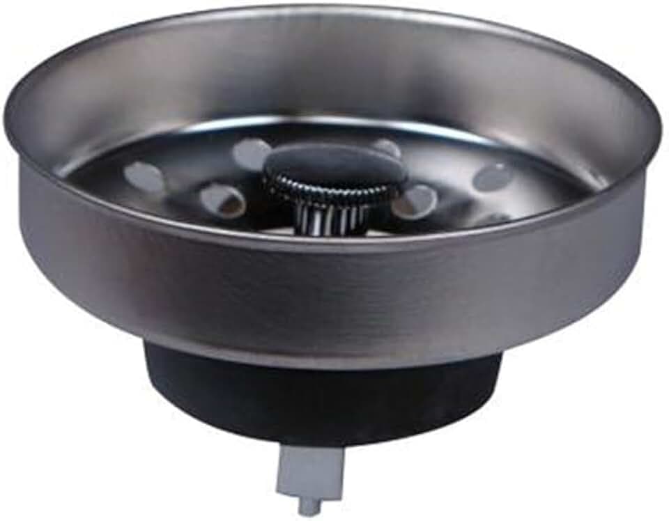 UNITED STATES HDW, 3" X 2-7/8" P-608C Metal Basket Strainer with Plastic Peg Post, Color
