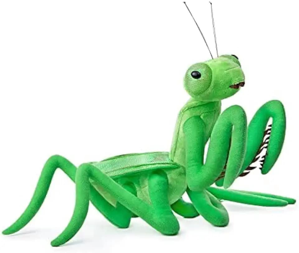 Simulation Green Big Sword Mantis Plush Toy, Soft Mantis Stuffed Animal, 14 inch Soft Toy for Kids