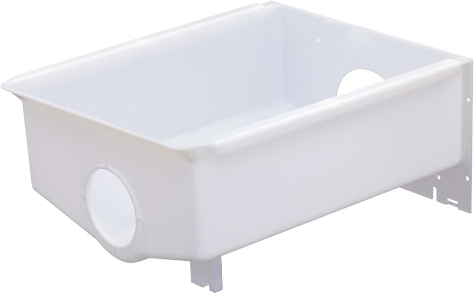 W10670845 AP6023698 Ice Maker Replacement Parts Refrigerator Ice Bucket Compatible with Whirlpool, Kenmore, kitchenaid, Amana Refrigerator Ice Bucket Fits 2196091, 1115342, 1115372, 2152701, etc.