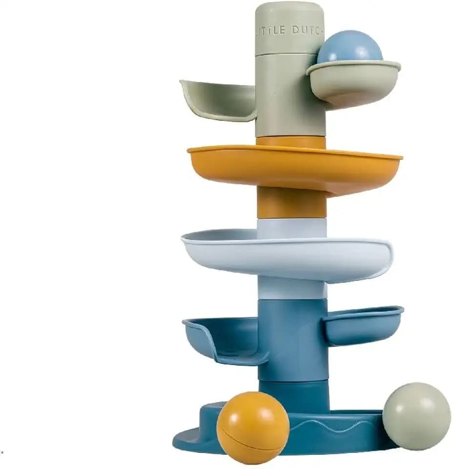 RUBO Toys Little Dutch 2007438 Marble Run with Rattle Balls Bath Toy Blue