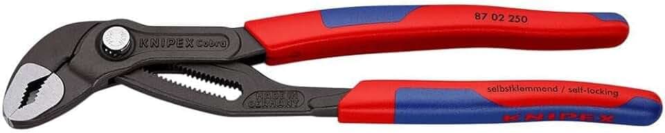 KNIPEX 87 02 250 SBA, 10 in. Cobra® Water Pump Pliers, Capacity 2 in.