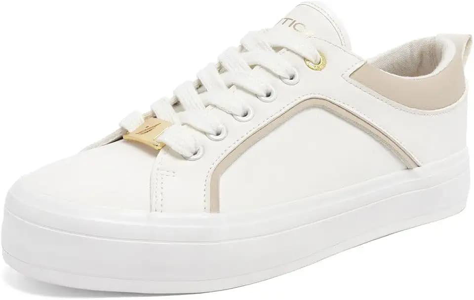 Nautica Women Fashion Sneaker Lace-Up Tennis Casual Shoes for Ladies