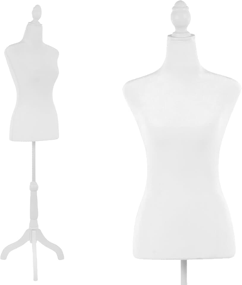 FDW | Female Mannequin Torso | White | Height Adjustable Dress Form