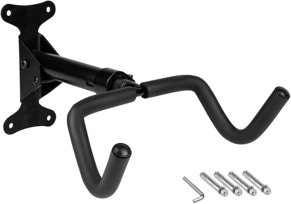 EUFAB 16422 Fahrrad Wandhalterung, klappbar und einstellbar, Schwarz