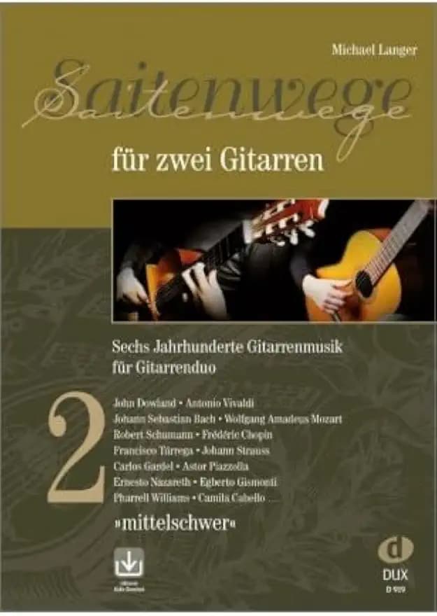 Saitenwege für 2 Gitarren Band 2 (+Online Audio)