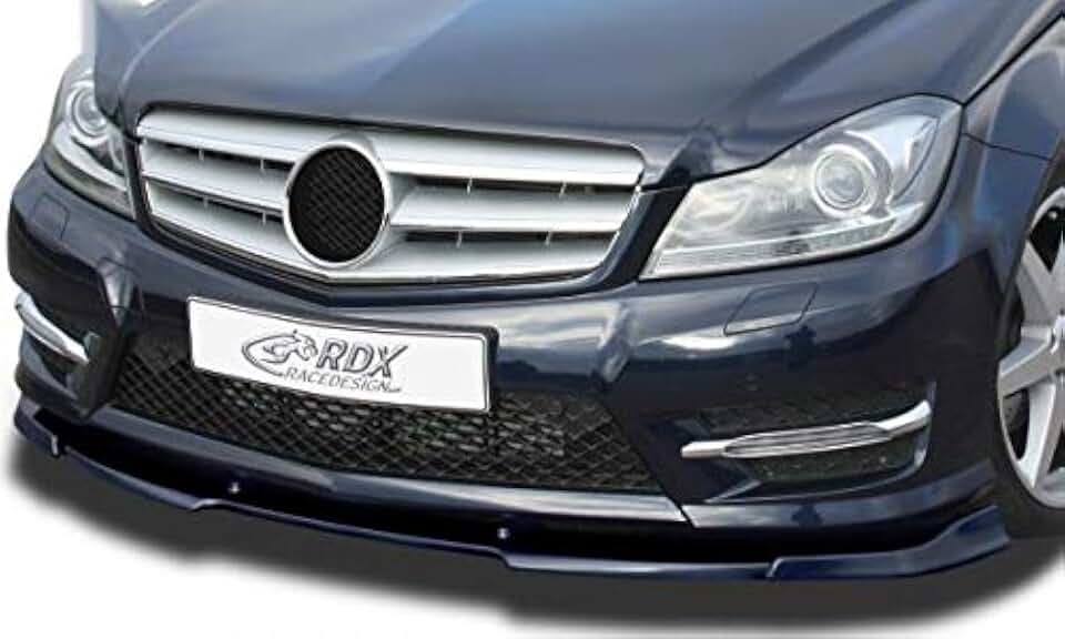 RDX Racedesign Frontspoiler VARIO-X für C-Klasse W204 / S204 AMG-Styling 2011+ (für AMG-Stylingpaket Frontstoßstange), Schwarz, RDFAVX30336