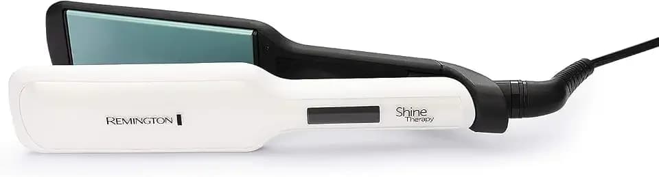 Remington Shine Therapy S8550 Haarglätter mit breiter (45 mm) schwimmender Platte mit fortschrittlicher Keramikbeschichtung, angereichert mit marokkanischem Arganöl für geschmeidiges und sanftes