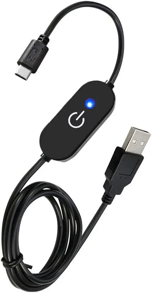 USB C Switch Cable, USB A Male to C Male Touch Power Switch Connector Cable, LED Touch Inline Dimmer USB C Cable On Off Switch Controller for LED Strip Light 3.3Ft