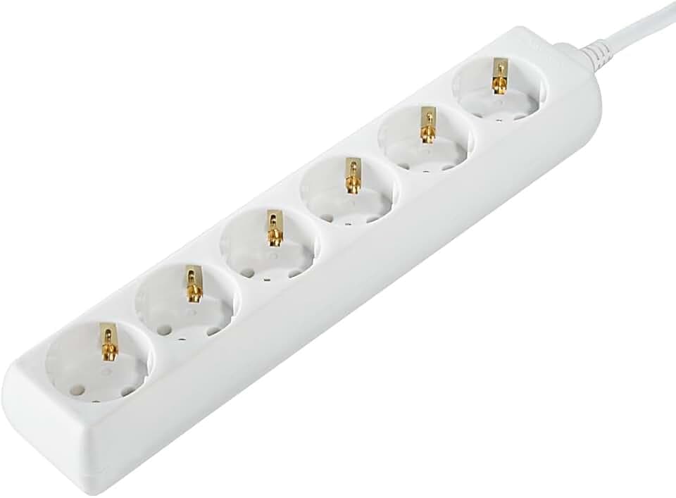 Hama Steckdosenleiste 6-Fach, 1,4m Kabel, ohne Schalter