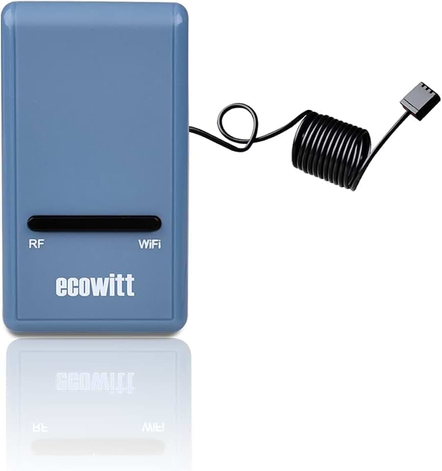 Ecowitt Funk-Wetterstation Gateway - Thermometer Hygrometer Luftdruck Innentemperatur, Sensor GW1100 für Haus, Basisstation für Sensorserie Ecowitt