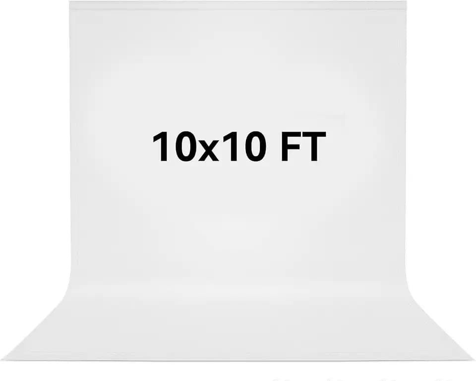 10x10 FT White Photo Backdrop 100% Polyester Photography Background