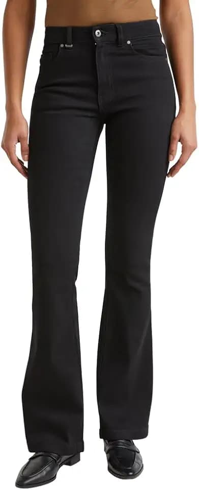 United Colors of Benetton Damen Pantalone 4otade00f Hose, Schwarz, 34