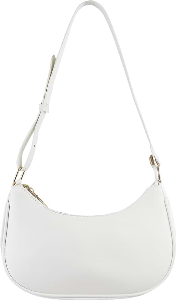 FuninCrea Hobo Damen-Handtasche, Halbmond-Umhängetasche, Unterarmtasche, Reißverschluss, Mini-Handtaschen, Achselhöhle, Y2K, Taschen mit Innentasche