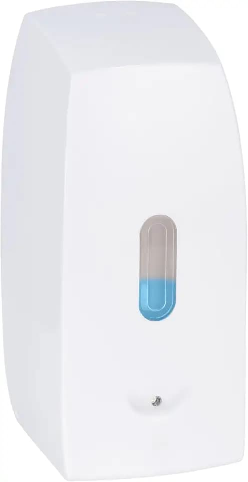 WENKO Seifenspender Mod. Tirano automatischer Infrarot Sensor klebend oder schraubbar 500 ml nachfüllbar Bad Dusche WC Kunststoff Weiß 10x20,5x9,5 cm
