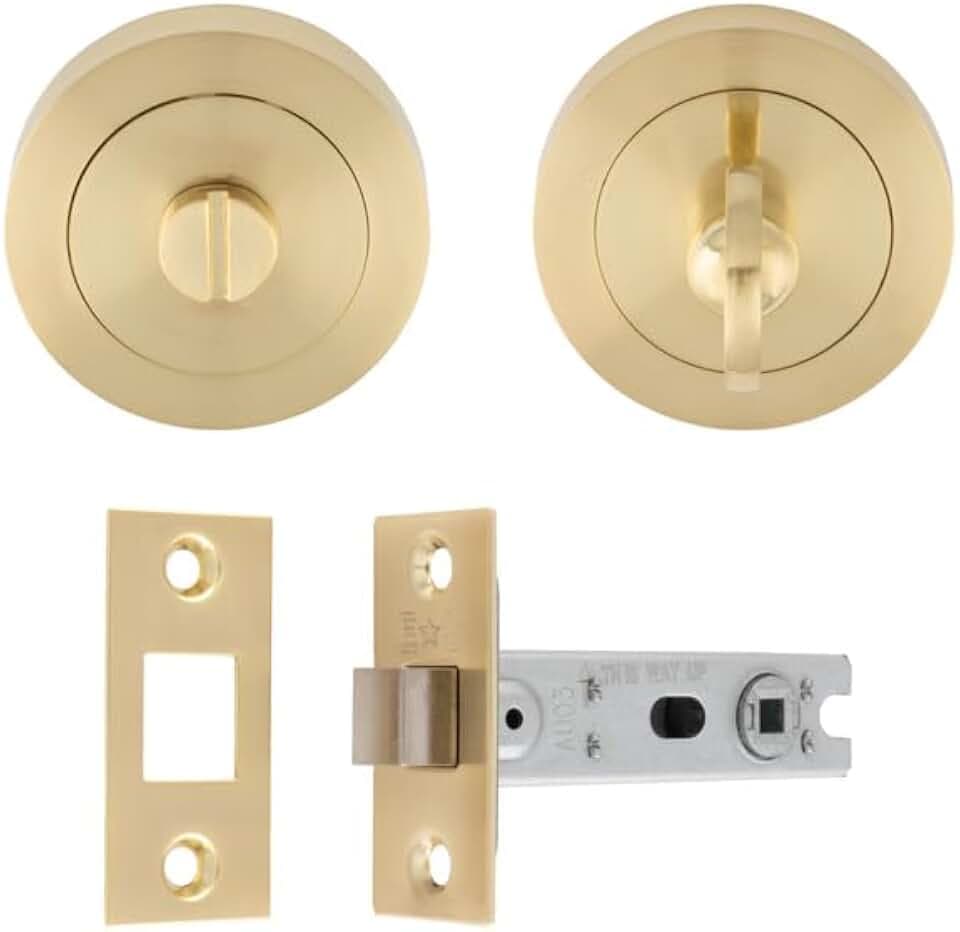 Carlisle Brass UDP/BATH30/SB Ulitmate Tür-Sichtschutz-Set aus satiniertem Messing, drehen und lösen