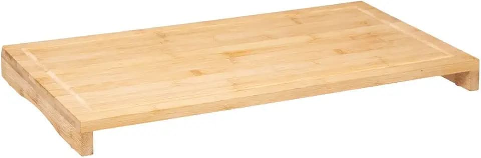 5five – 2-in-1 Bambus-Kochfeldabdeckung 52 x 28 cm. Schneidebrett und Kochfeldschutz aus Holz – geeignet für Induktions-, Gas- und Keramikkochfelder.