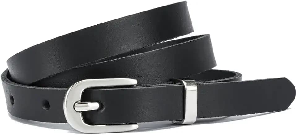 Frentree Ledergürtel Damen, MADE IN GERMANY 1,5 cm schmaler Echtleder Gürtel, für Kleid und Anzughose, 100% Leder