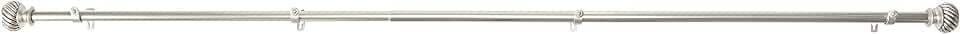 Rod Desyne 100-46-995 1" Baldir Curtain Rod, 120-170 inch, Satin Nickel