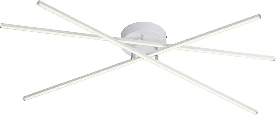 Trio Leuchten LED Deckenleuchte Tiriac 671610331, Metall, Weiß matt, Acryl weiß, 3 x 8.5 Watt, Switch Dimmer