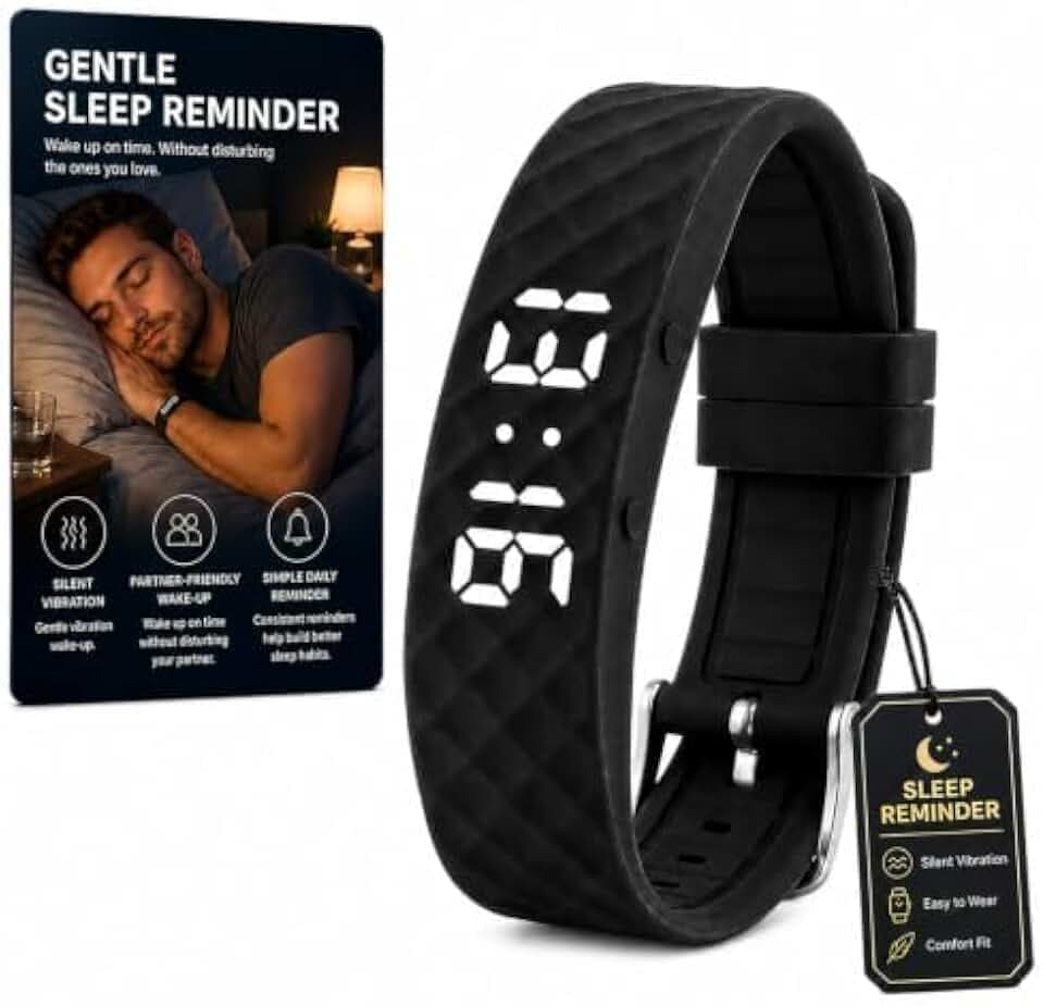 Vibrating Wristband Alarm Clock for Heavy Sleepers Vibration Wrist Bracelet Silent Watch Shock Loud with Wake Adults Wearable Deaf Shocking ADHD Vibrate Bands People Despertador Alarma