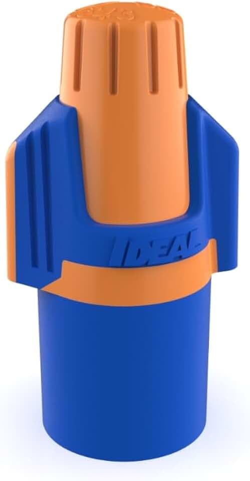 Ideal Electrical Twister Proflex Mini (30-643J) Orange/Blue Wire Connector, Jar of 500 — Compact Twist-On Wire Nuts for 22 to 12 AWG with Comfort SureGrip and Flexible Skirt