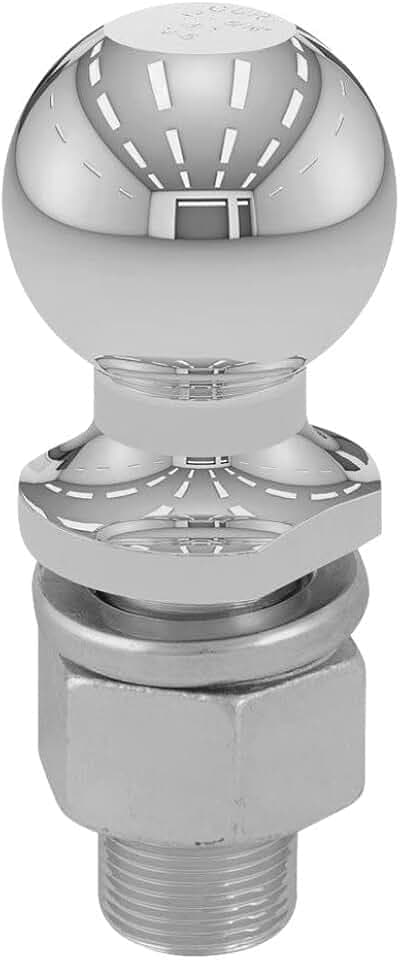 CURT 40168 Chrome Trailer Hitch Ball, 10,000 lbs, 2-5/16-Inch Diameter, 1-1/4 x 2-5/8-In Shank