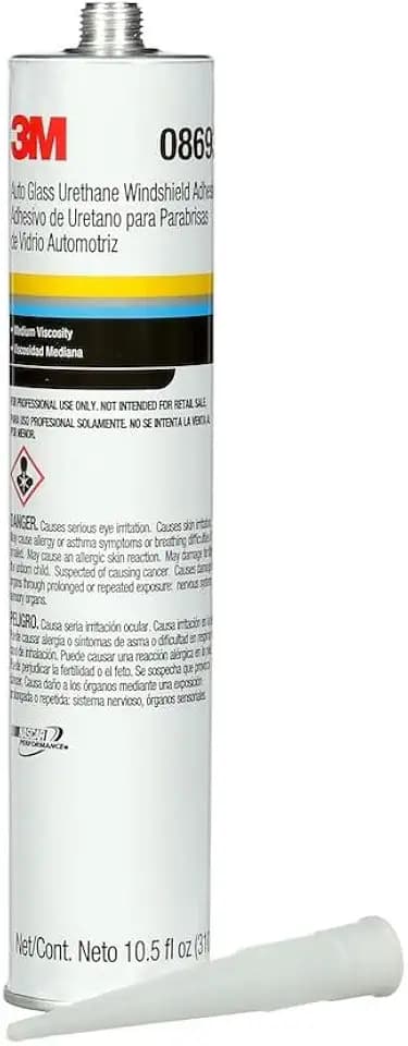 3M Auto Glass Urethane Windshield Adhesive, 08693, 10.5 fl oz Cartridge, Black