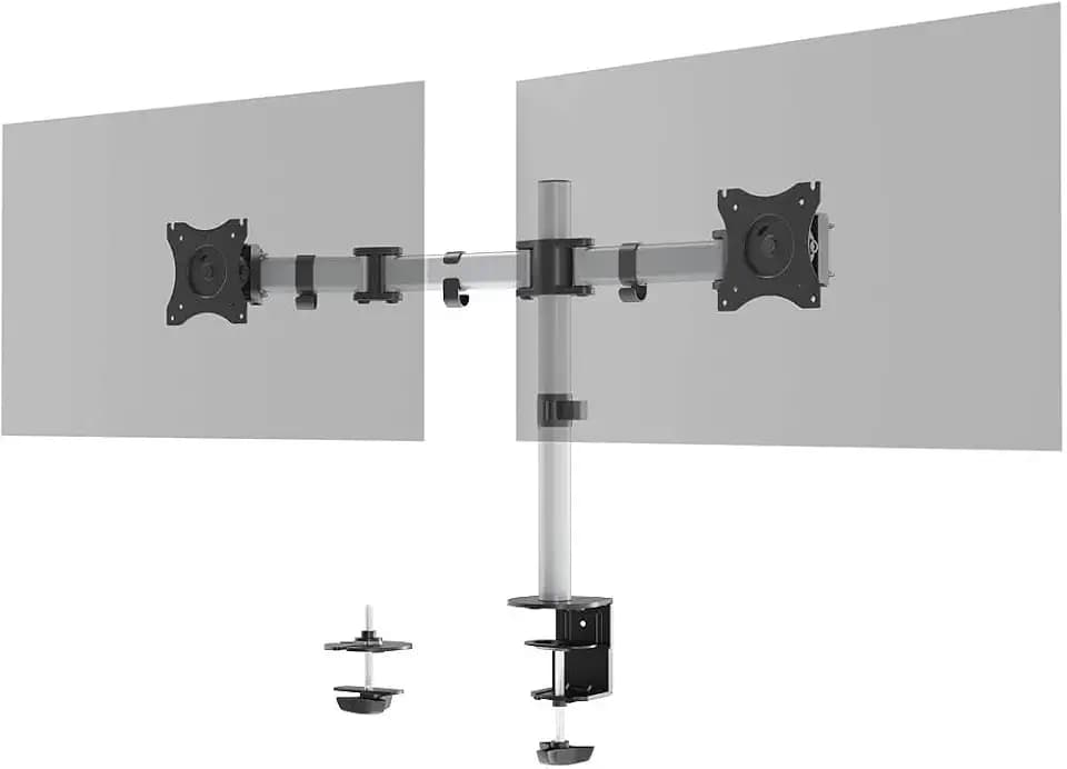 Durable Monitor Halterung Select für 2 Monitore, VESA, silber, 509523
