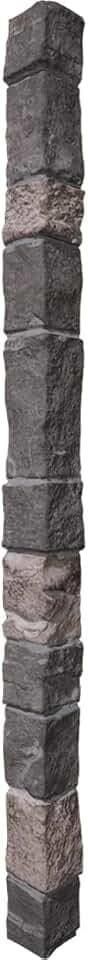 Universal Outside Corner for EverStone Faux Stone Siding Panels, 3"W x 3"D x 48"H, Graphite Color