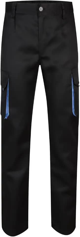 Velilla 103004 Hose mit Mehreren Taschen, Schwarz und Himmelblau, 44